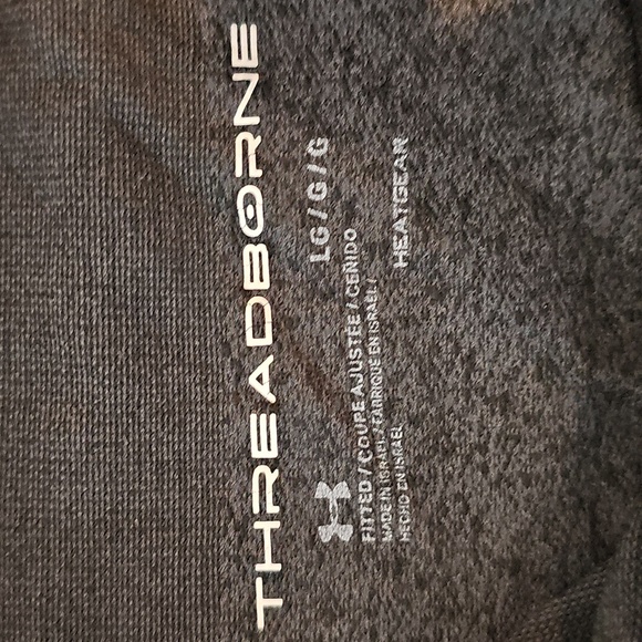 Under Armour Large Black Threaborne Heatgear Athletic Pullover Jacket - Picture 6 of 6